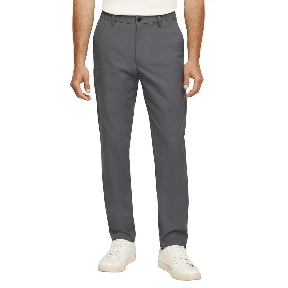 BANANA REPUBLIC Commuter Flat Front Flex Pants 40x30 Gray Travel Tech Work NWT